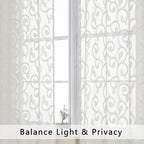 Furman Sheer Ivory Curtains 84 inches Long - Image 6