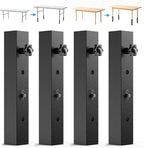 4-Pack Adjustable Folding Table Legs Extenders, Heavy-Duty Steel Furniture by YUEYIN