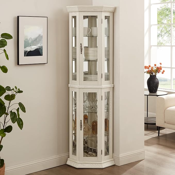 Glass Corner Display Cabinet - Image 6