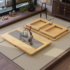 Japanese Floor Table, Bamboo Folding Coffee Table, Portable Solid Wood Japanese - Image 7