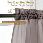 Chyhomenyc Chocolate Brown Sheer Curtains 84 Inches Long, 2 Panels | Light - Image 4
