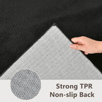 2x6 Black Solid Runner Rug Washable Non-Slip - Image 5