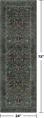 Non Slip 2x6 Kitchen Runner Rug Washable, Rubber Backed Bathroom Runner - Image 2
