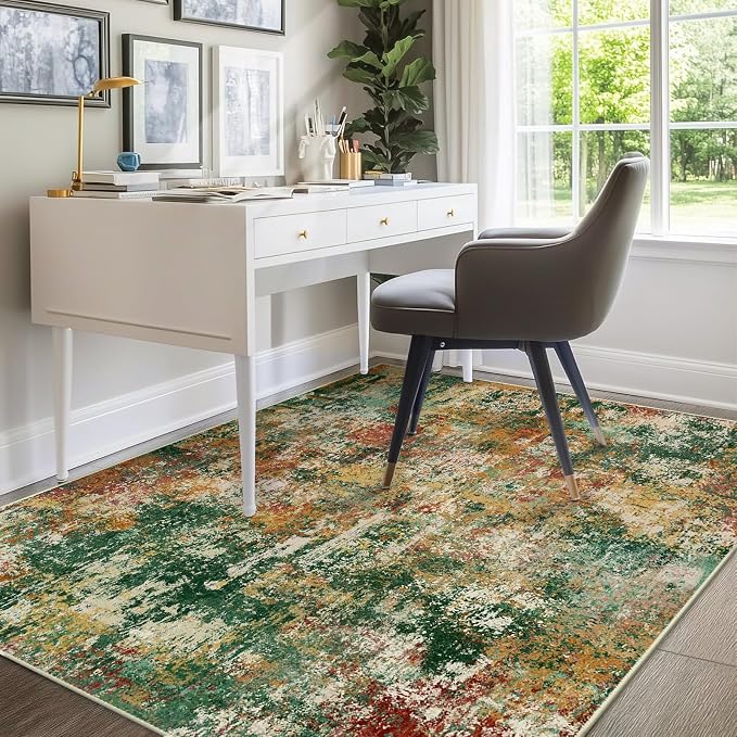 RELEANY Washable 5'x7' Abstract Area Rug - Image 3