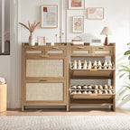 HOKYHOKY Rattan Shoe Storage Cabinet - Image 6