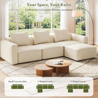 Welzona 103" Modular Sectional Sofa, Minimalist Comfy Cloud Couch Sectional - Image 9