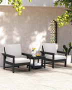 SERWALL HDPE Patio Sofa Set, 3-piece Sectional Outdoor Furniture Set, All - Image 7