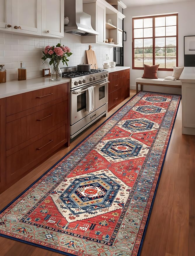 SERISSA 2'6"x14' Washable Non Slip Boho Runner Rug - Image 2