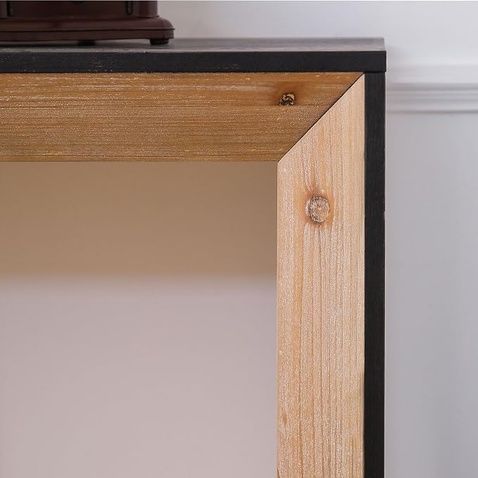 59" Wood Console Table for Entryway, Modern Sofa Table Behind Couch - Image 4