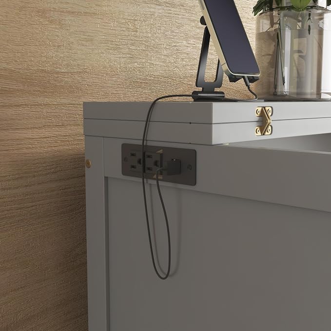 Queen Size Murphy Bed with USB Port and Removable Shelves on Each Side - Image 6