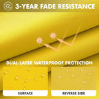 MIULEE Yellow Outdoor Seat Cushion 22x24 Inch Waterproof & 3 Year Fade - Image 3