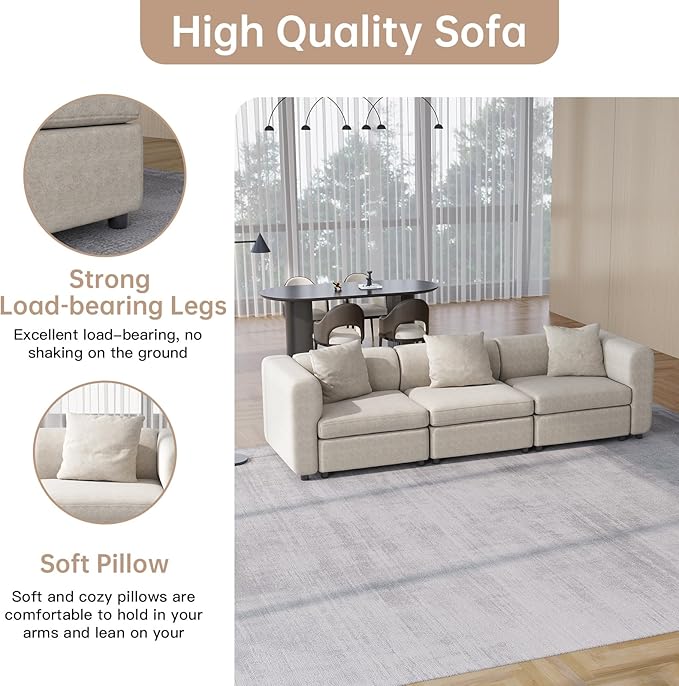 Guyii Modern 76.38" Long Oversized 2-Seat Velvet Convertible Loveseat Sofa - Image 4