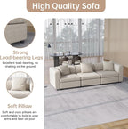 Guyii Modern 140.94" Long Oversized 4-Seat Velvet Sectional Sofa, Convertible - Image 4