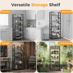 DUMOS 5-Tier Bookshelf, Modern Tall Bookcase, Open Storage Display Shelf - Image 5