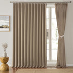 80 Inch Wide Black Pinch Pleated Curtains 80 x 63, Thermal Insulated Noise by KEQIAOSUOCAI