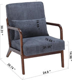 Mid-Century Modern Accent Chair & Coffee Table Set, Vintage Luxury 2-Piece - Image 2
