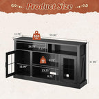 WLIVE Farmhouse TV Stand for 65 Inch TV, Tall Entertainment Center - Image 3