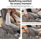 Swivel Rocker Recliner with Adjustable Armrests, Rocking Nursery Chair with - Image 4