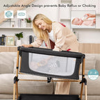 TotRun Bassinet Bedside Sleeper, Rocking Bassinets - Image 3