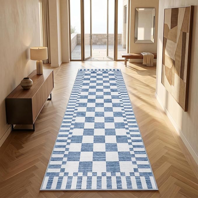 GarveeHome 2.5x8 Checkered Kitchen Runner Rug - Image 3