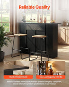 VEVOR Home Bar Unit, Wine Bar Cabinet Table 4-Tier - Image 6