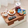 GEHE Real Acacia Wood Couch Armrest Table, 15.4"x9.8" Couch Arm Tray Table by GEHE