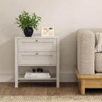 EYYTHUNG Farmhouse Nightstand Set of 2, Wooden Farmhouse Floor Night Stand - Image 3