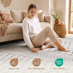 cotiled Boho 5x7 Area Rugs for Living Room: Soft Moroccan Washable Rug | Solve - Image 4