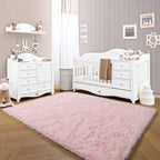 Pink Rugs for Bedroom Girls, Fluffy 4x6 Soft Plush Fuzzy Shaggy Kids Area Rug - Image 7