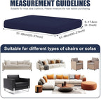 4PCS Patio Cushion Covers, Patio Furniture Couch Seat Slipcovers，Washable - Image 2