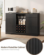 55" Fluted Wine Bar Cabinet - Image 3
