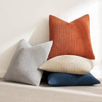 MIULEE Soft Corduroy Decorative Throw Pillow Covers Blue-Yellow 20x20 | Set of 4 - Image 7
