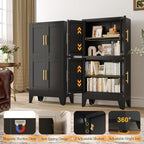 GAIOUS 47.25" Metal Storage Cabinet, Freestanding Bathroom Cabinet, Pantry - Image 6