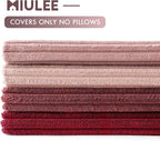 MIULEE Soft Corduroy Decorative Throw Pillow Covers Pink Series 20x20 | Set of 4 - Image 7