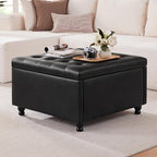 Weture Large Square Storage Ottoman Coffee Table, Oversized Square Ottoman by Weture