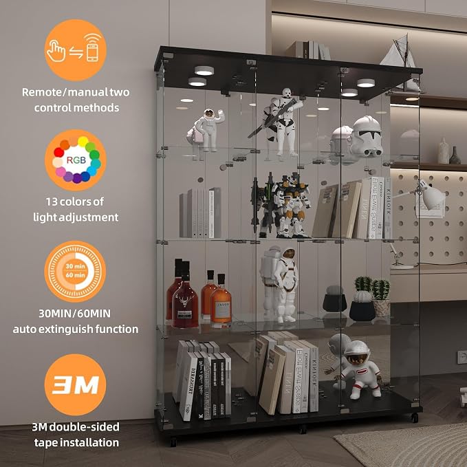 LFT HUIMEI2Y Glass Display Cabinet 12 Shelves - Image 5