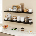 Acovy 48 Inch Floating Shelves, 9.3" Deep Floating Shelf Wall Mounted, Rustic - Image 2