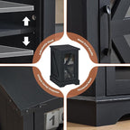 Joaxswe Narrow Night Stand Set 2, Farmhouse Side End Table - Image 7