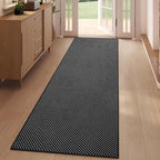 Kitchen Runner Rug Mat Non Slip Hallway Runner Washable Black 2x6 ft | Boho - Image 3