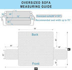 Reversible Oversized Sofa Covers, XL Sofa, Dark Grey/Light Grey - Image 7