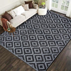 SAND MINE Waterproof Outdoor Rug, Plastic Reversible Rug, Modern Area Rug by SANDMIND