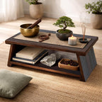 Japanese Low Floor Table Folding Coffee Tables - Image 7