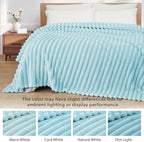 Exclusivo Mezcla Striped Twin Size Fleece Blanket - Image 3