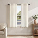 Pitalk 64 Inch Length Semi Sheer Linen Curtains by Pitalk