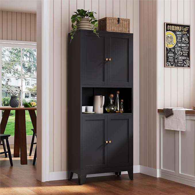 YAUWOH 69" Tall Metal Pantry Cabinet - Image 7