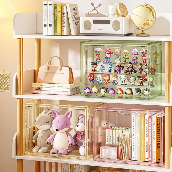 Colorful Figure Display Case for Collectibles 4 Layer Hobby Figurine Display - Image 3