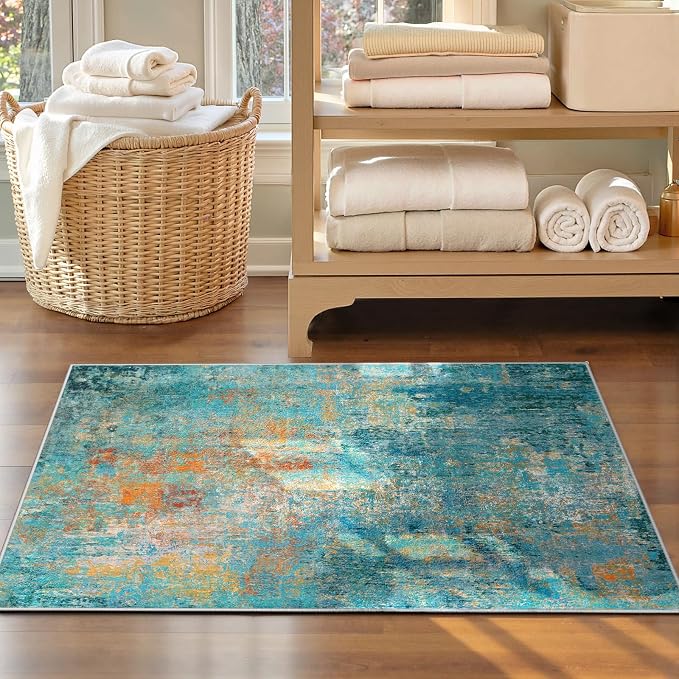 RELEANY Washable 3'x5' Abstract Area Rug - Image 4
