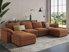 EASE MOOSE Modular Sectional Couch, Oversized Deep Seat U Shape Sectional Couch - Image 5