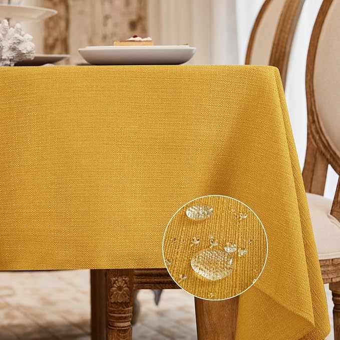 BALCONY & FALCON Rectangle Tablecloth Washable Wrinkle Resistant and Water by BALCONYFALCON