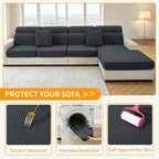 XINEAGE Couch Cushion Covers Seat Cushion Cover Thick Stretch Sofa Slipcovers 2 - Image 6